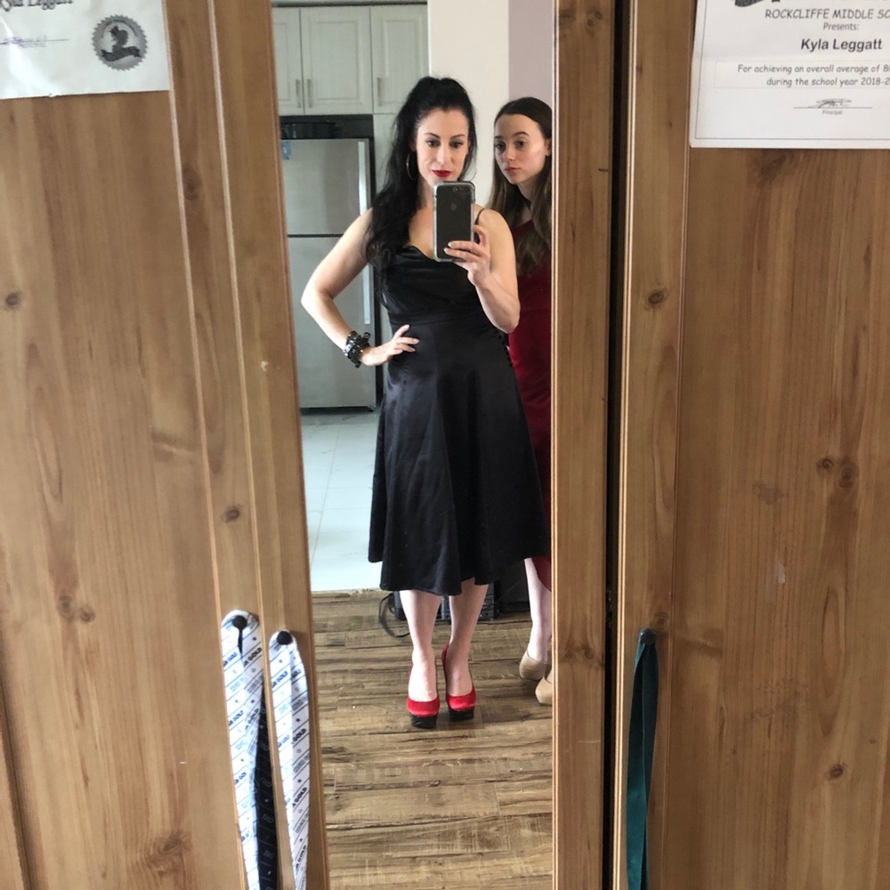 Esprit black silk dress